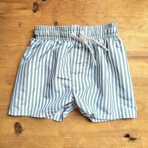 H&M Green and White Striped Kids Shorts